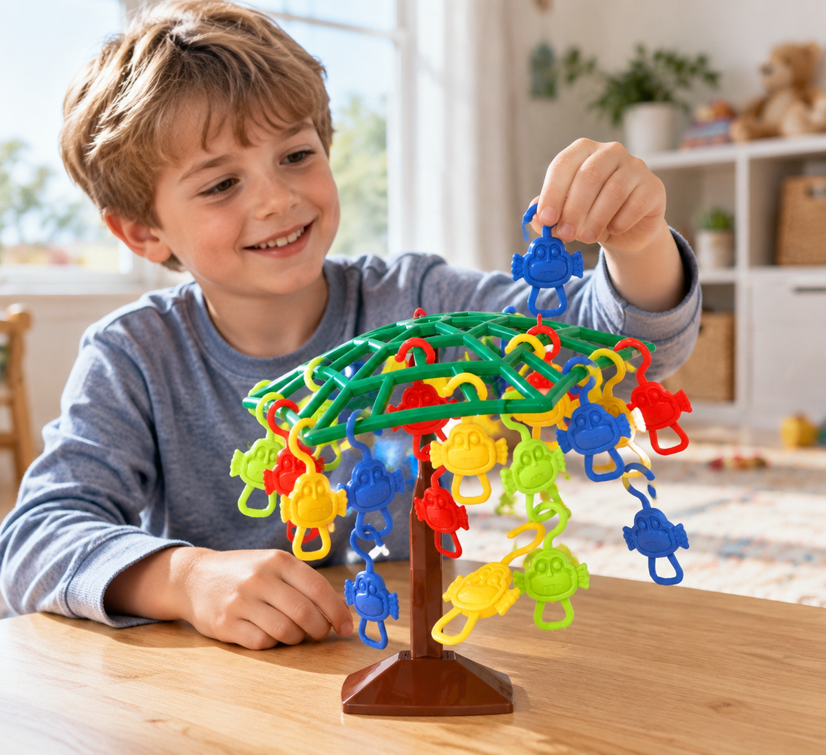π Monkey Balance Tree Game | Colorful Family Challenge | Fun Learning Toy