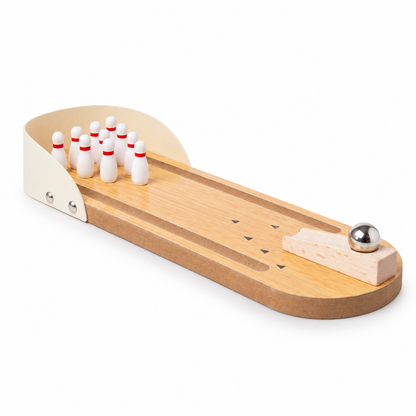 🎳 Mini Desktop Bowling Game | Wooden Lane | Fun Anywhere