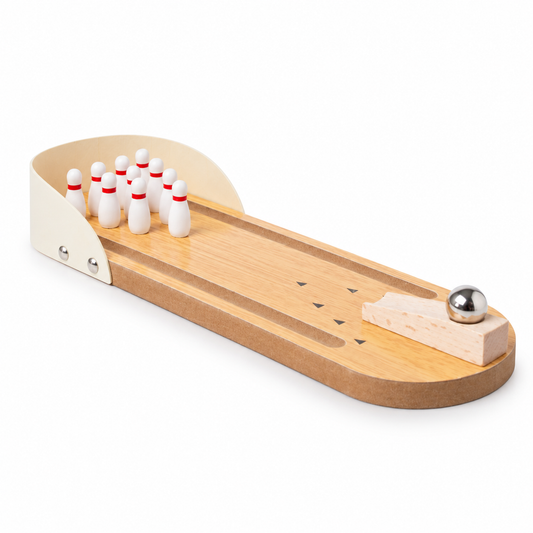🎳 Mini Desktop Bowling Game | Wooden Lane | Fun Anywhere
