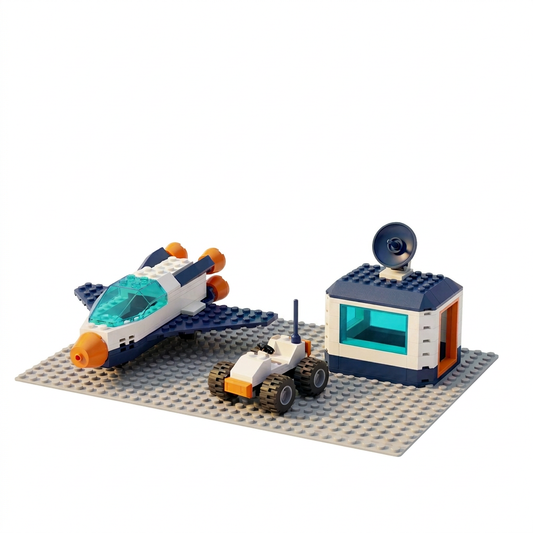 Space Explorer Building Set on a pure white background