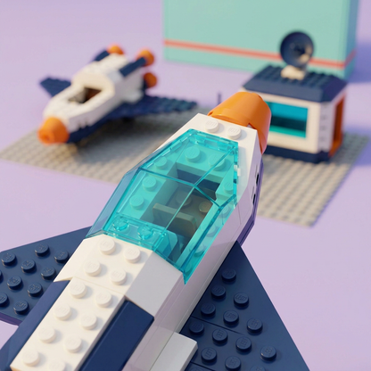 Space shuttle cockpit and wing details