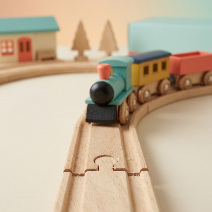 Wood grain and interlocking track joint details